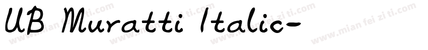 UB Muratti Italic字体转换